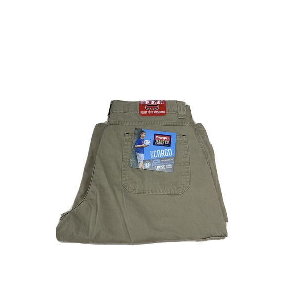Wrangler Classic Boys Cargo Shorts. sz. 16 Husky Khaki Tan - Picture 1 of 9